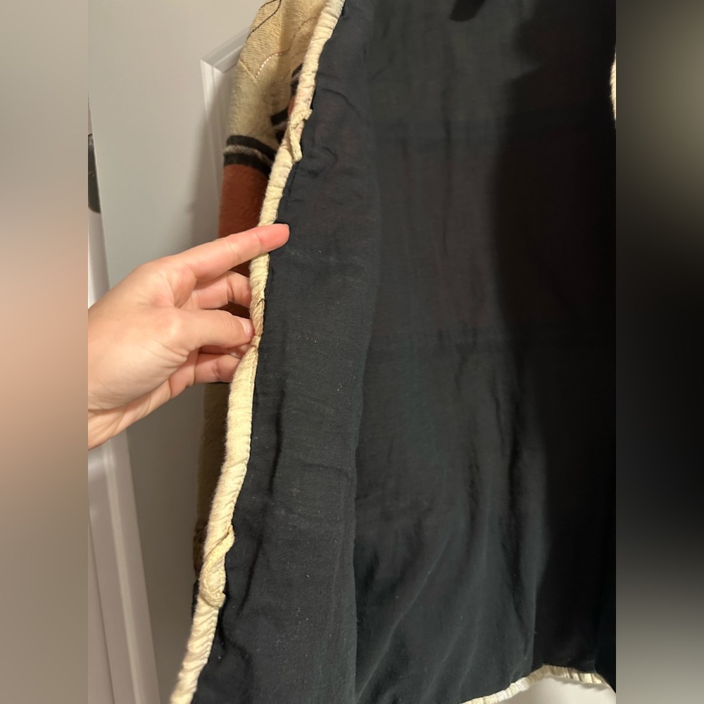 Multicolor Patchwork Jacket With Button Details - image 4